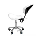 Aluminum base with backrest saddle chair